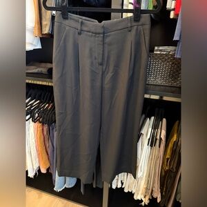 BCBGMaxAzria Black cropped Wide-Leg Trousers
